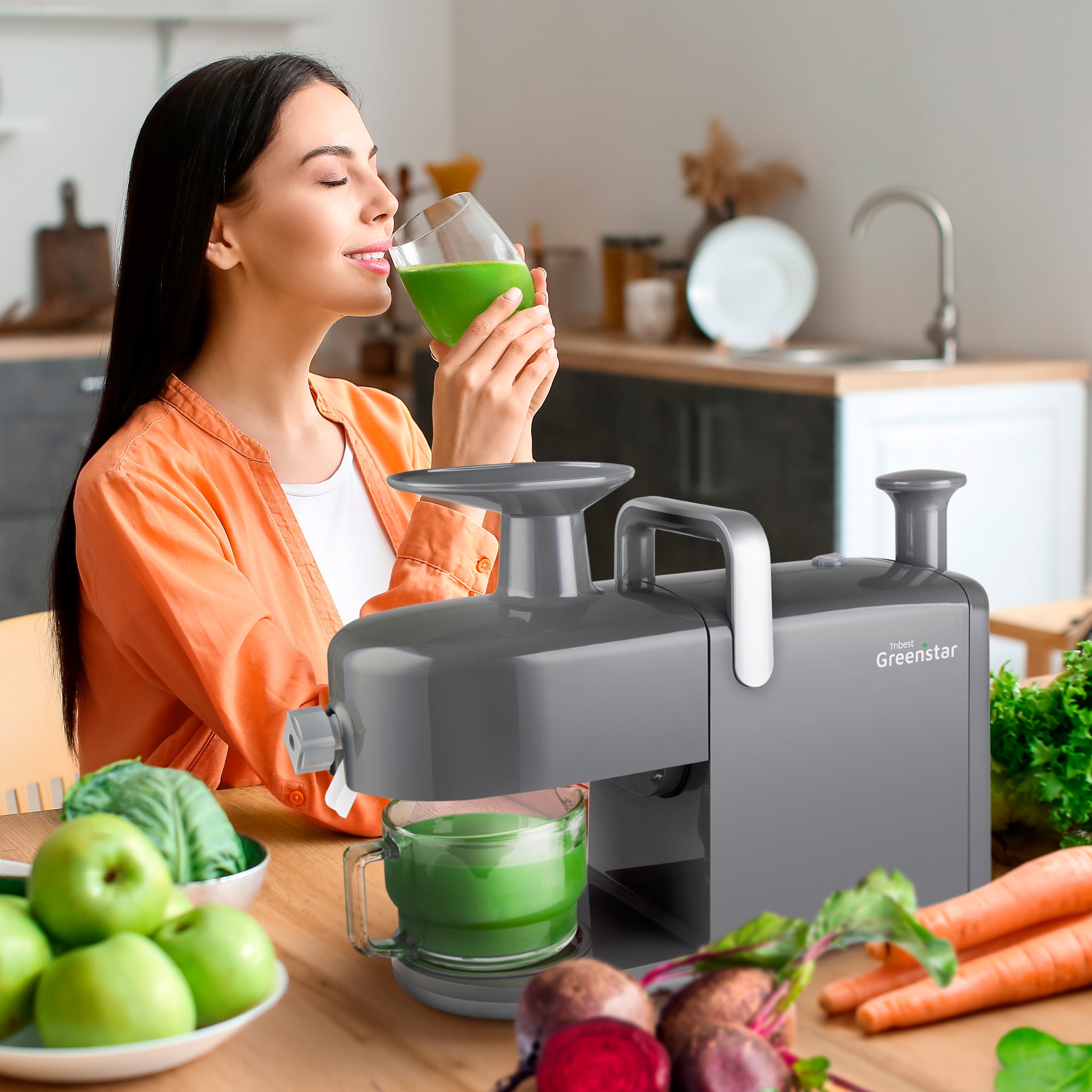 Refurbished Greenstar® 5 Stainless Steel Twin Gear Cold Press Masticating Juicer - Healthy Juice Extractor for Fruits & Vegetables - Perfect for Home, Gym & Raw Food Diet