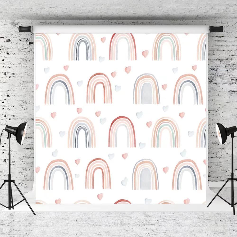 10x10ft Rainbow Backdrop for Photography - Baby Shower, Birthday Party, Home Decor & Studio Background - Vibrant Photo Booth Props for Events & Social Media Content Creation