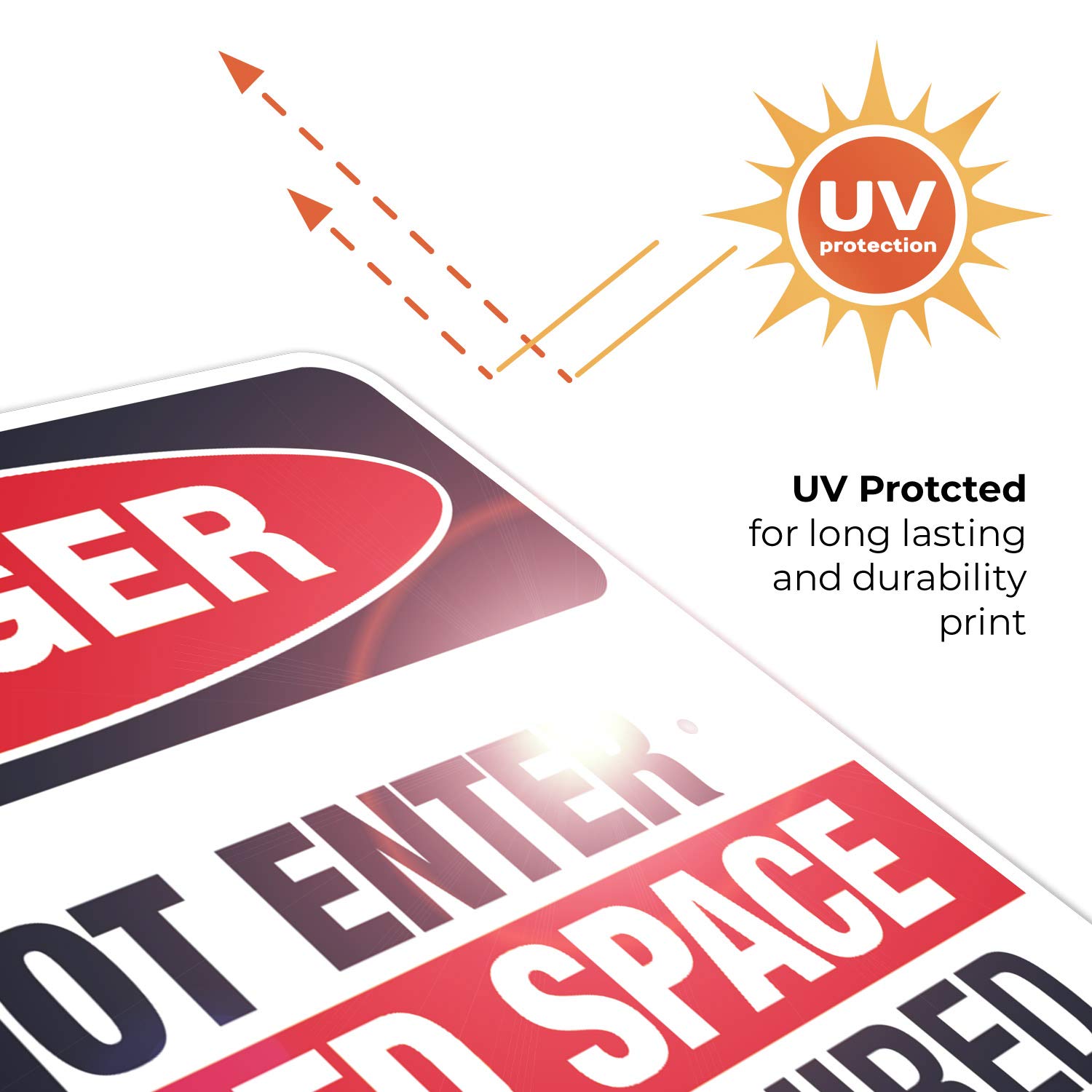 Danger Do Not Enter Confined Space OSHA Warning Sign - 24x30 Inches Rust-Free .063 Aluminum - Fade Resistant for Indoor & Outdoor Use - Made in USA - Perfect for Construction Sites, Warehouses & Industrial Safety Areas