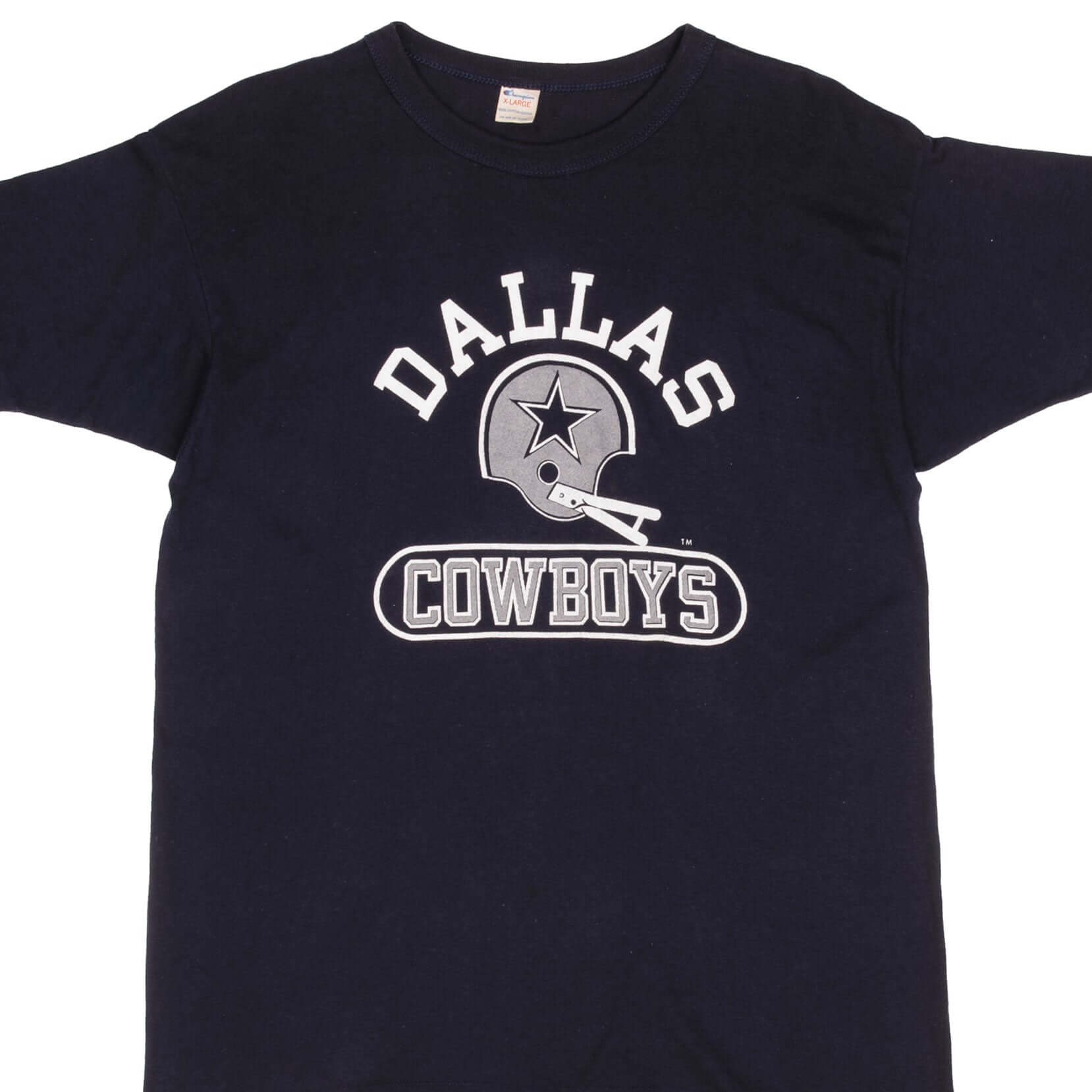 Vintage Champion NFL Dallas Cowboys T-Shirt 1980s - Size Large - Made in USA - Retro Football Fan Gift & Game Day Outfit