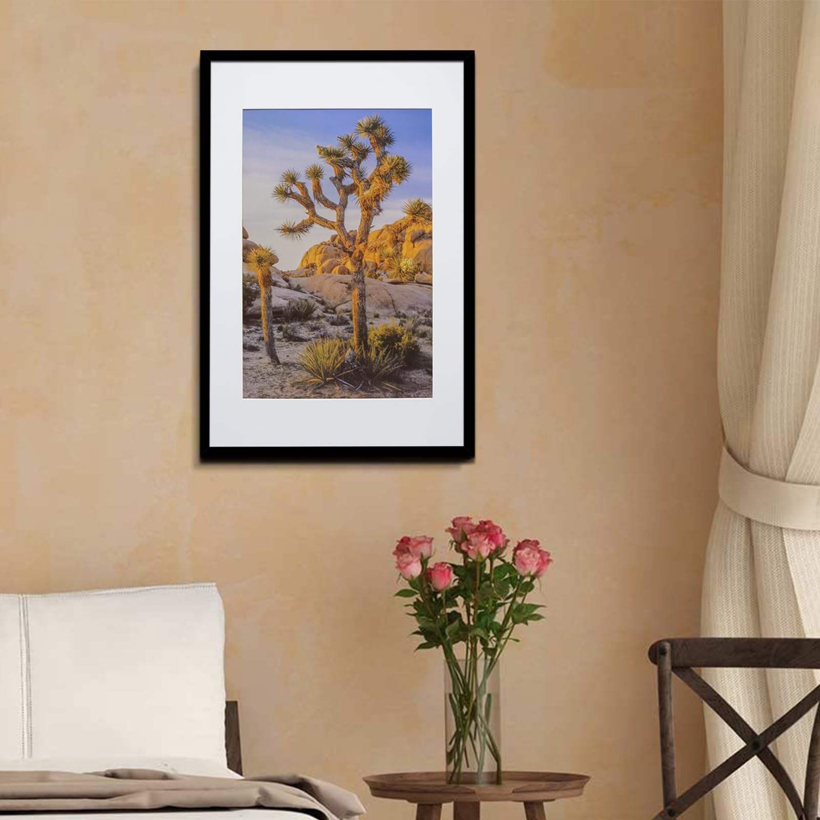 16x24 Black Picture Frame - High Clarity Wall Gallery Frame for 16 by 24 Inch Posters, Photos & Canvas Art - Perfect for Living Room, Bedroom & Office Decor