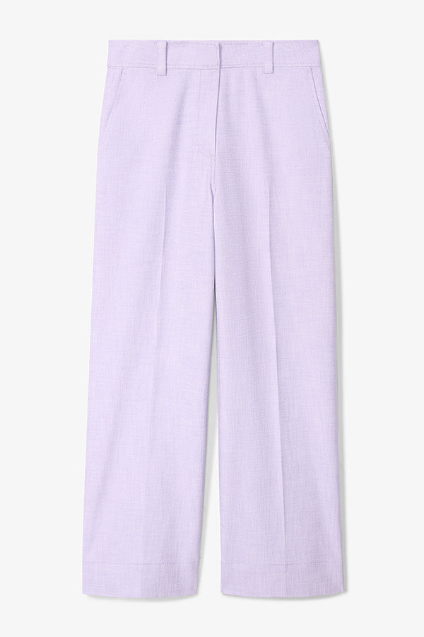 Lani Stretch Tweed Pants in Lilac & Ivory - Comfortable High-Waisted Office Pants for Women | Perfect for Business Casual, Workwear & Professional Outfits