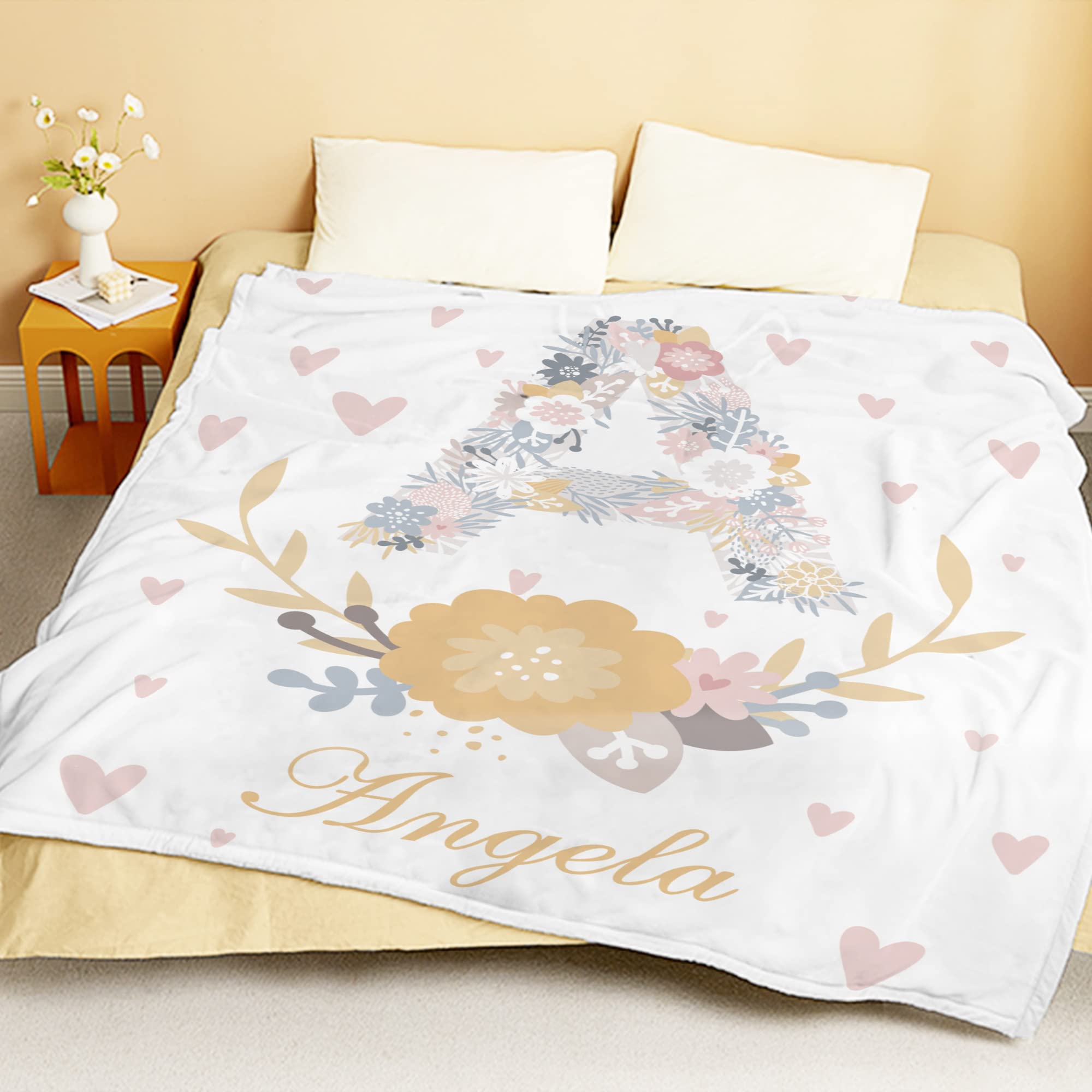 Personalized Baby Blankets for Girls & Boys - Custom Name Blanket for Newborns - Ultra Soft Baby Blanket - Kids Throw Blanket - Perfect Newborn Gift for Baby Showers, Christenings & Nursery Decor