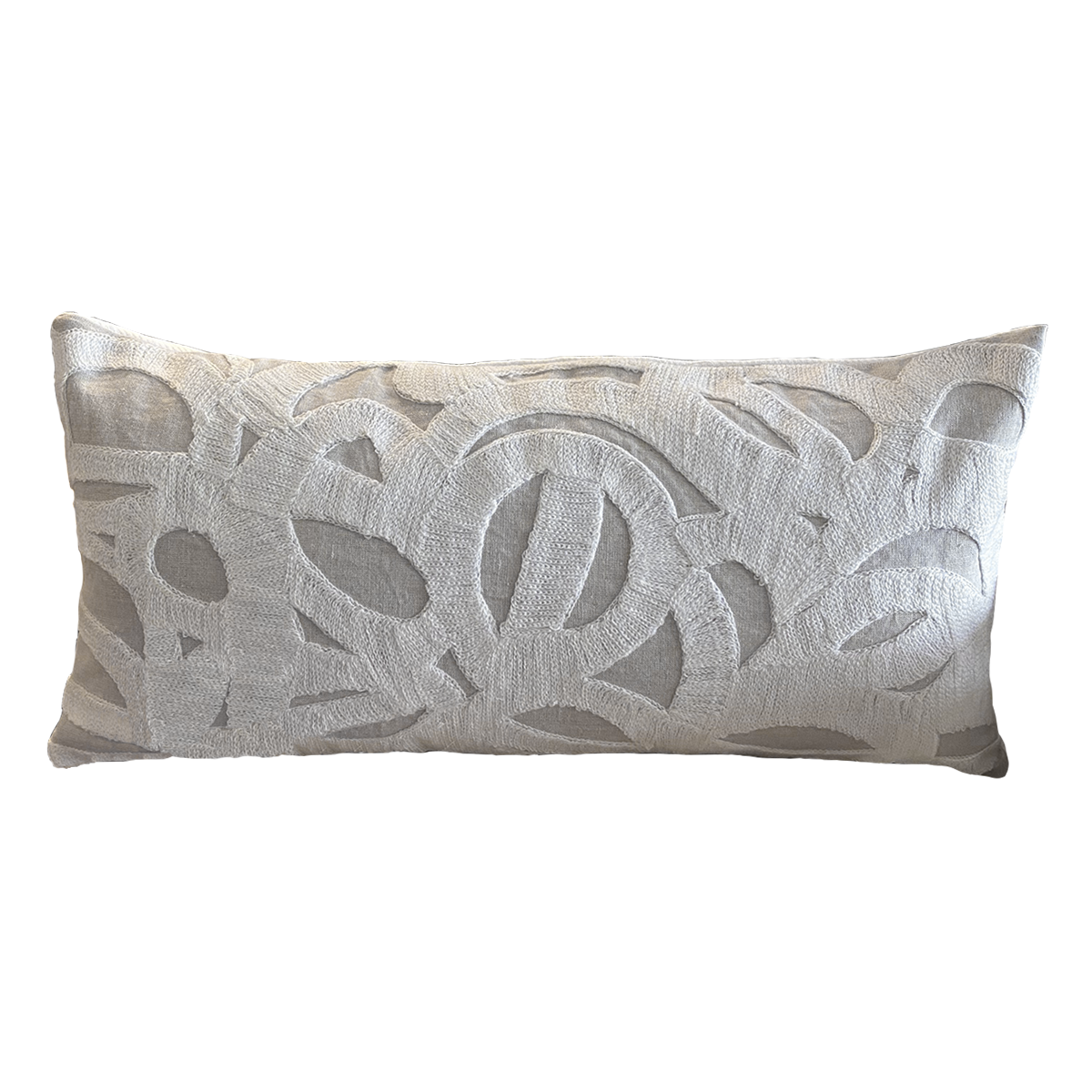 Pierre Frey Totem Blanc Decorative Throw Pillows - Luxury Cotton Linen Blend Cushion Covers for Sofa, Bed & Home Decor - Perfect for Living Room, Bedroom & Cozy Spaces