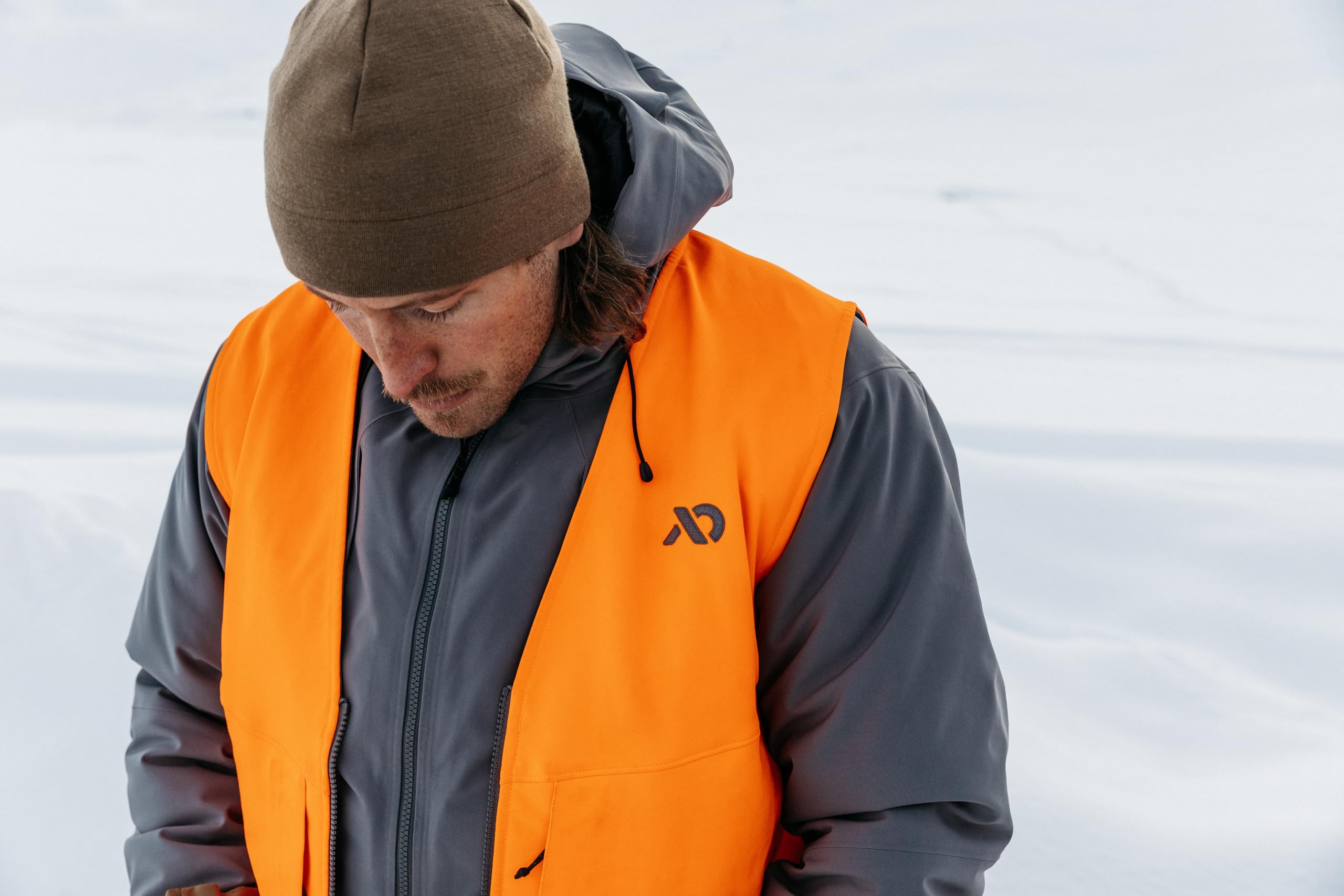 First Lite Men's Charge Hunters Orange Vest - Lightweight High-Visibility Hunting Vest for Safety & Comfort | Perfect for Deer Hunting, Turkey Hunting & Outdoor Adventures