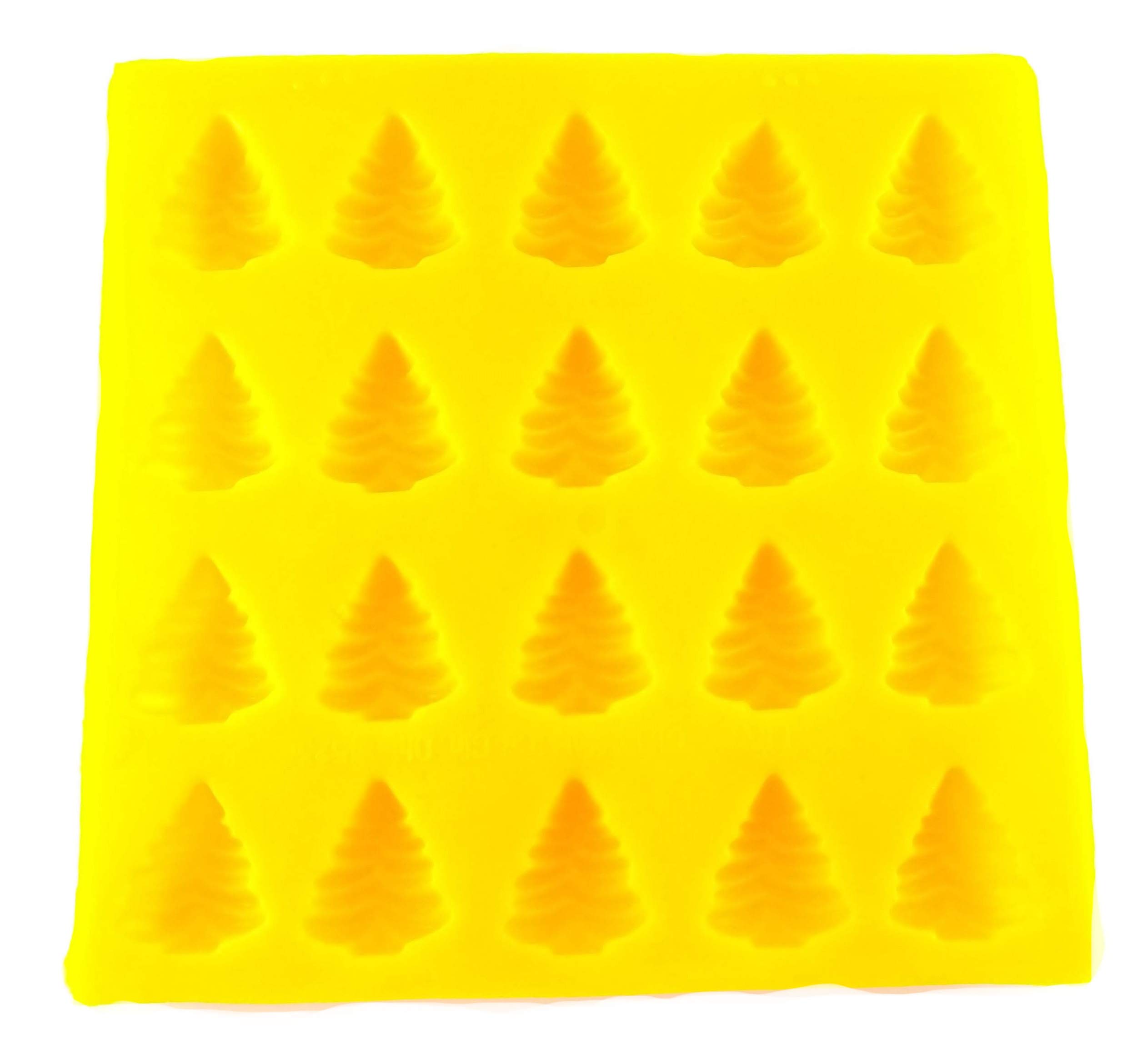 Flexible Silicone Pine Tree Christmas Candy Molds (20 Cavity) - Perfect for Cream Cheese Mints, Candy Melts, Fondant, Caramels & Soft Candies - Ideal for Holiday Baking, DIY Treats & Christmas Party Desserts