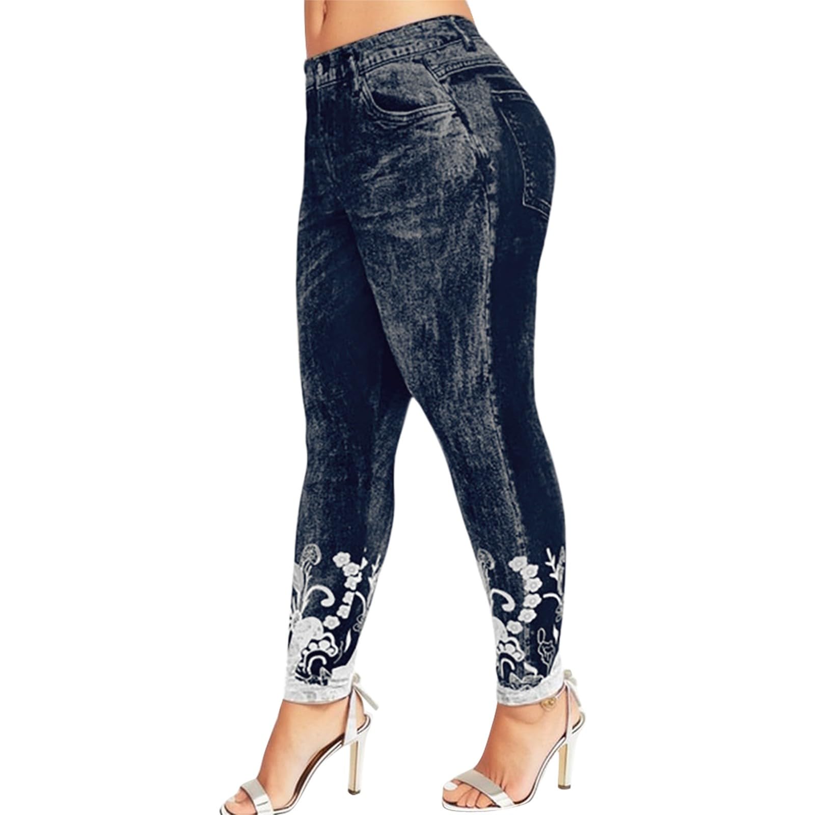Women's Printed Fitness Leggings - High Waist Yoga Pants with Pockets for Running, Workout & Gym | Stretchy Athletic Tights for Women | Perfect for Yoga, Pilates & Casual Wear