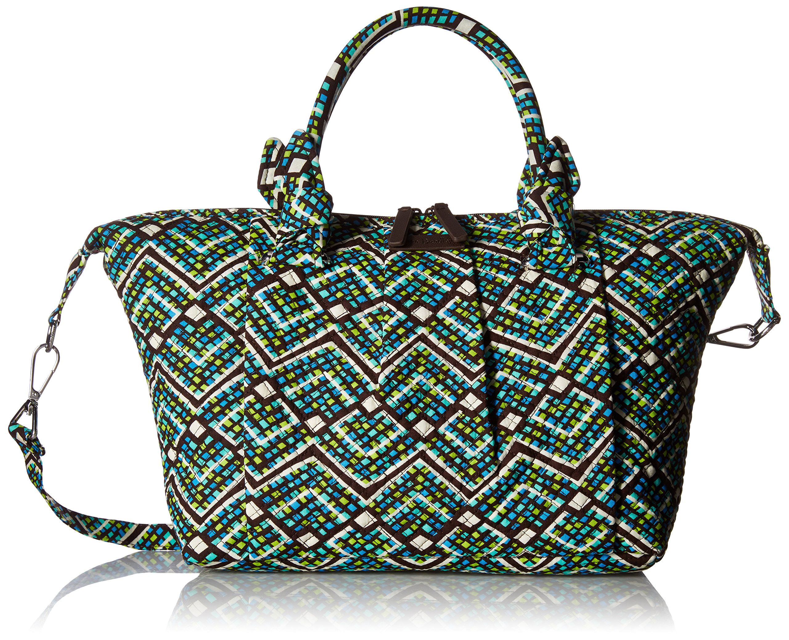 Vera Bradley Cotton Hadley Satchel Purse - Stylish Women's Crossbody Bag for Work, Travel & Everyday Use | Lightweight & Durable Shoulder Tote