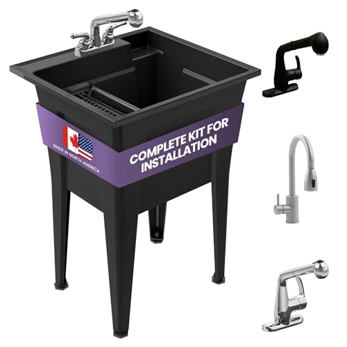 Black - 2 Handle Chrome Faucet