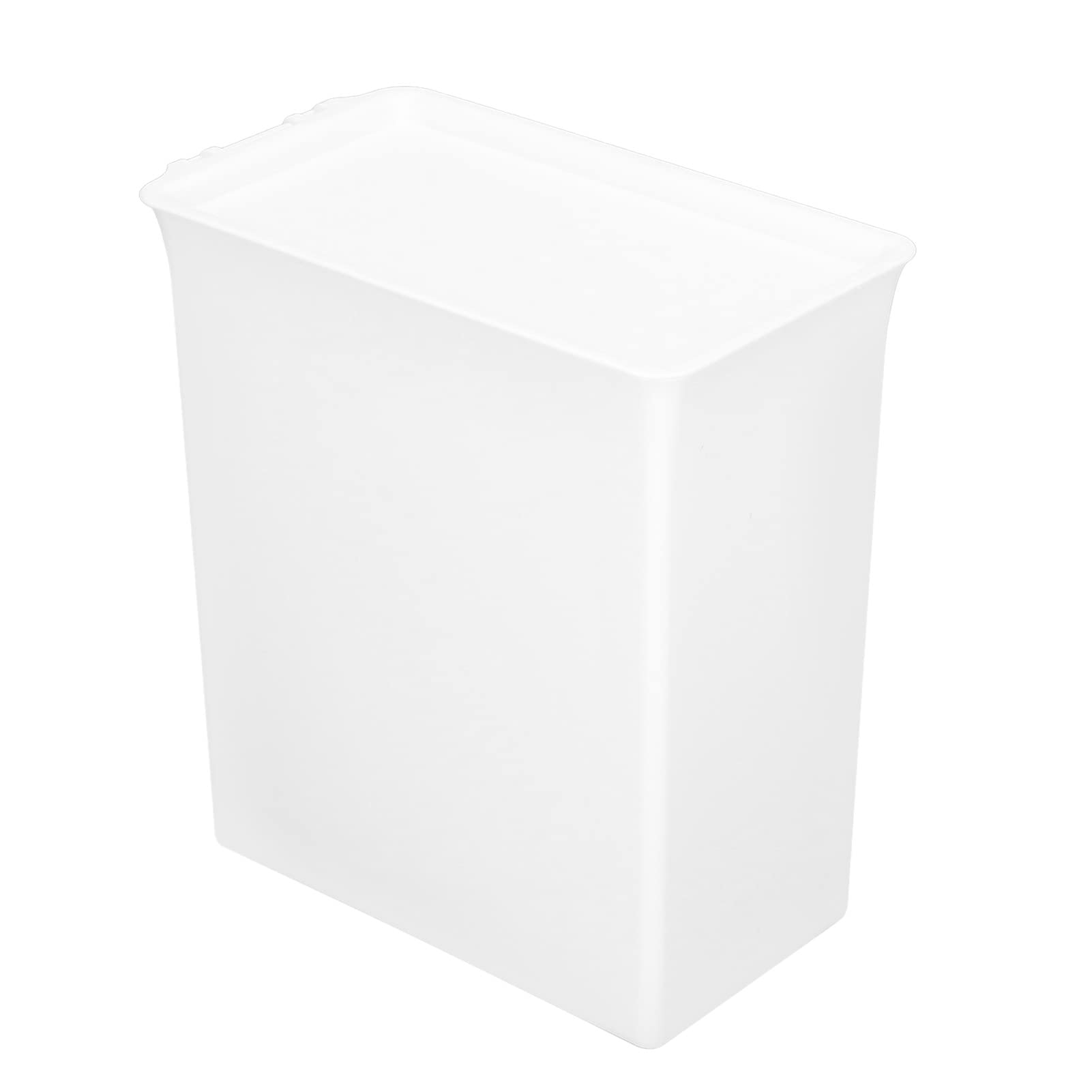 Plastic Desktop Storage Box with Lid & Labels for Office Organizing