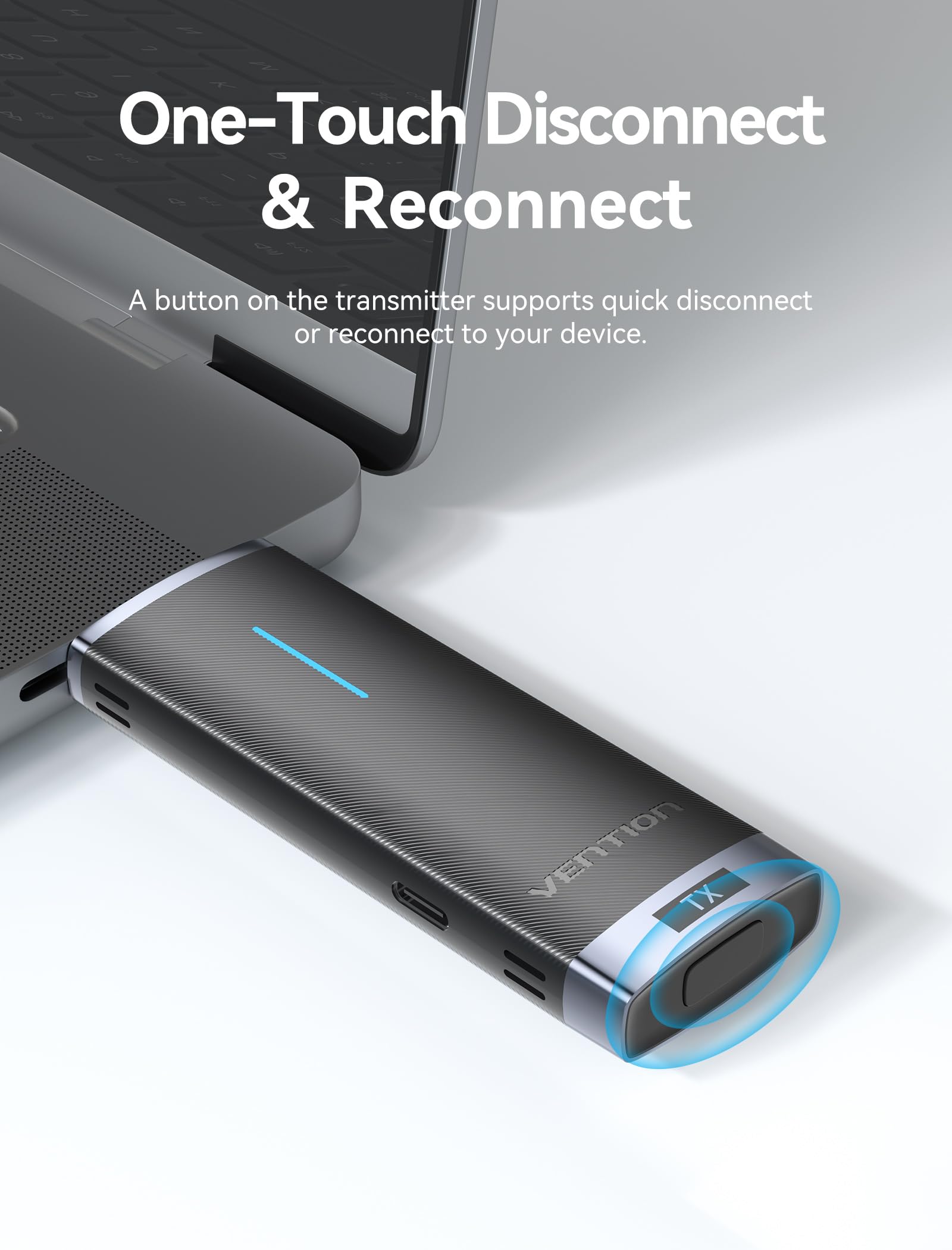 VENTION Wireless HDMI Transmitter and Receiver Kit - 1080P@60Hz, 131FT/40M Range, Dual-Band 2.4G/5G - Stream Videos from Laptop/PC to Monitor/Projector/HDTV | Perfect for Home Theater, Office Presentations & Gaming Setups