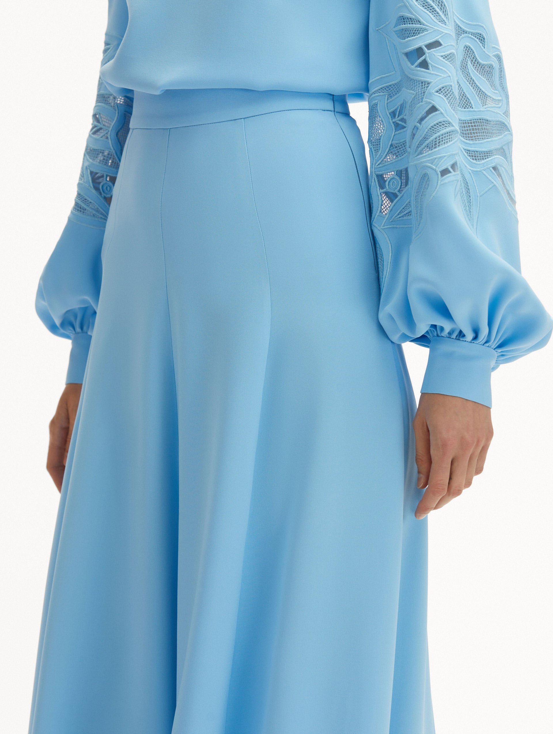 Elegant Silk Georgette Skirt for Women - Flowy A-Line Midi Skirt with Side Slits | Perfect for Summer, Beach, Party & Office Wear