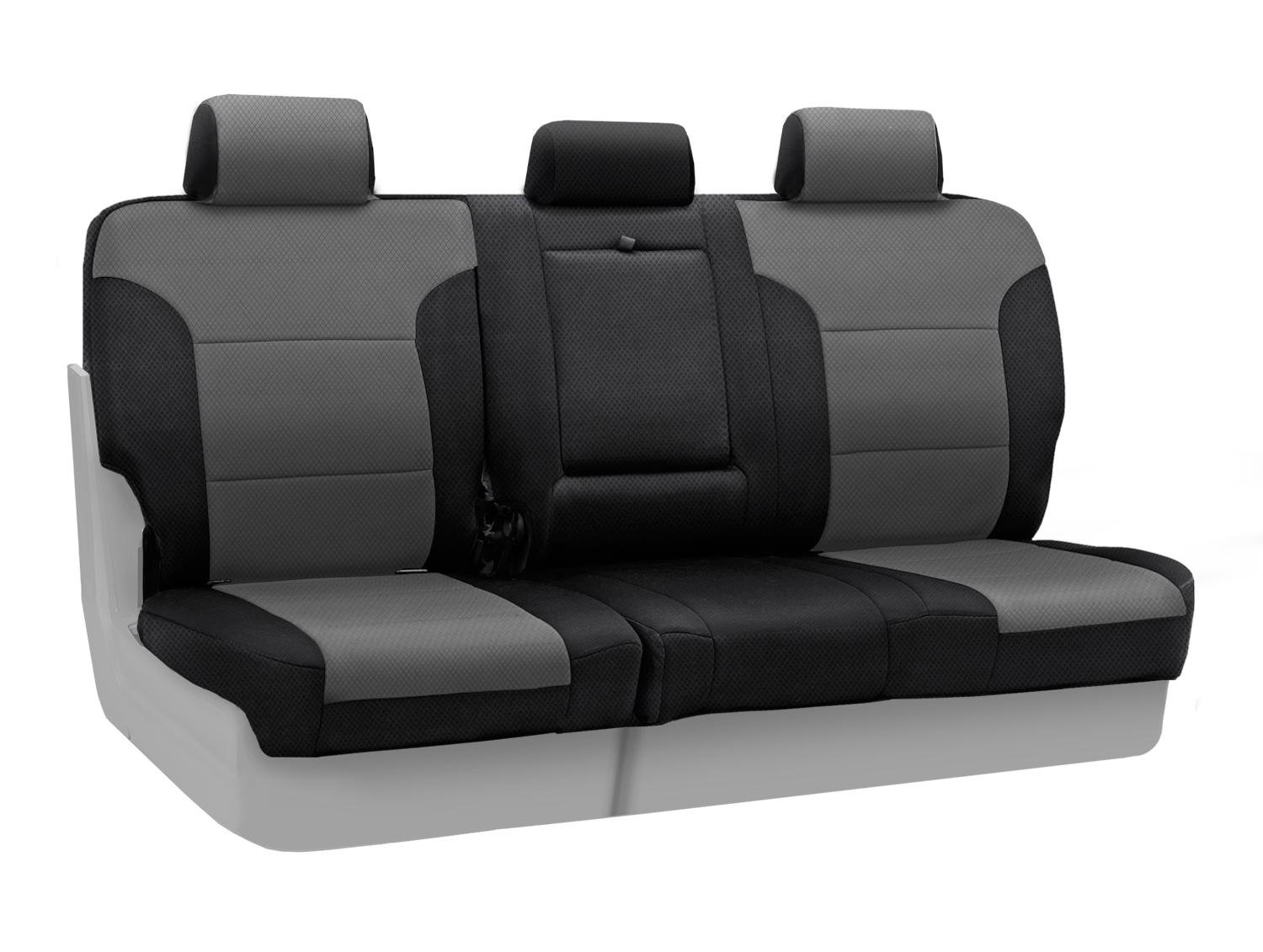 Coverking Rear 60/40 Bench Custom Fit Seat Cover for Nissan Altima 2013-2022 - Spacer Mesh Gray with Black Sides | Durable Car Seat Protector for Pets, Kids & Spills | Perfect for Road Trips & Daily Commute