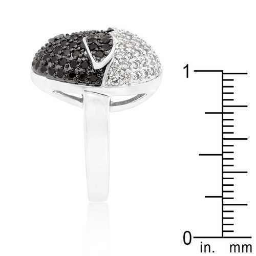 Black and White Cubic Zirconia Baby Chick Ring - Elegant Jewelry Gift for Women, Girls - Perfect for Easter, Birthday, Mother's Day & Everyday Wear