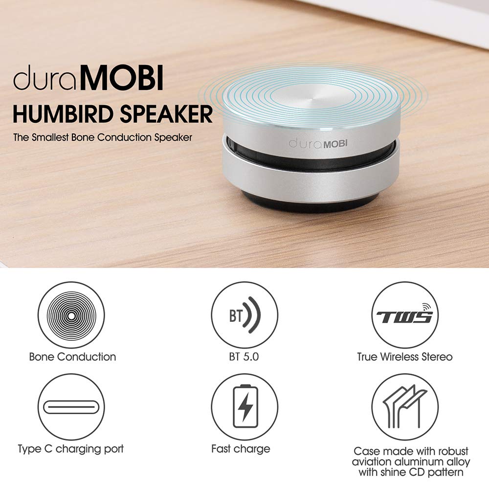SDADS 1 Pack Wireless Bluetooth Speaker - Bone Conduction Technology, Mini Portable Stereo Sound with Built-in Mic - Perfect for Outdoor Activities, Gym, Running & Travel