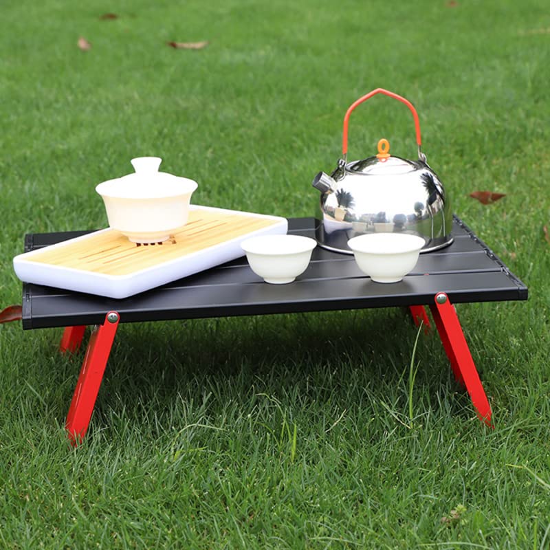 Lightweight Aluminum Alloy Folding Table - Portable Outdoor Camping Desk for Hiking, Travel, Picnic & Beach (Compact & Durable for Backyard, RV, Tailgating)