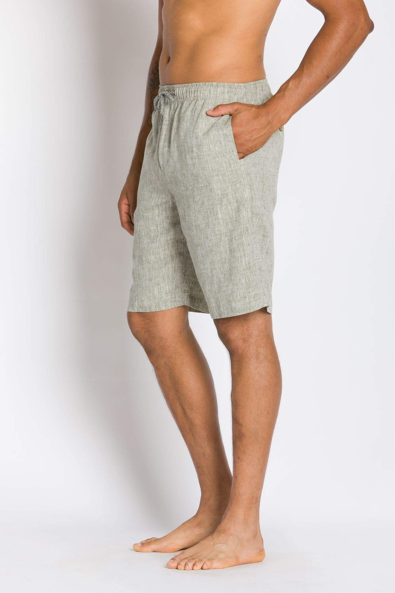 Ably Apparel Tucker Men's Linen Shorts - Moisture Wicking, Stain & Odor Resistant | Comfortable Summer Casual Wear for Outdoor Activities & Travel