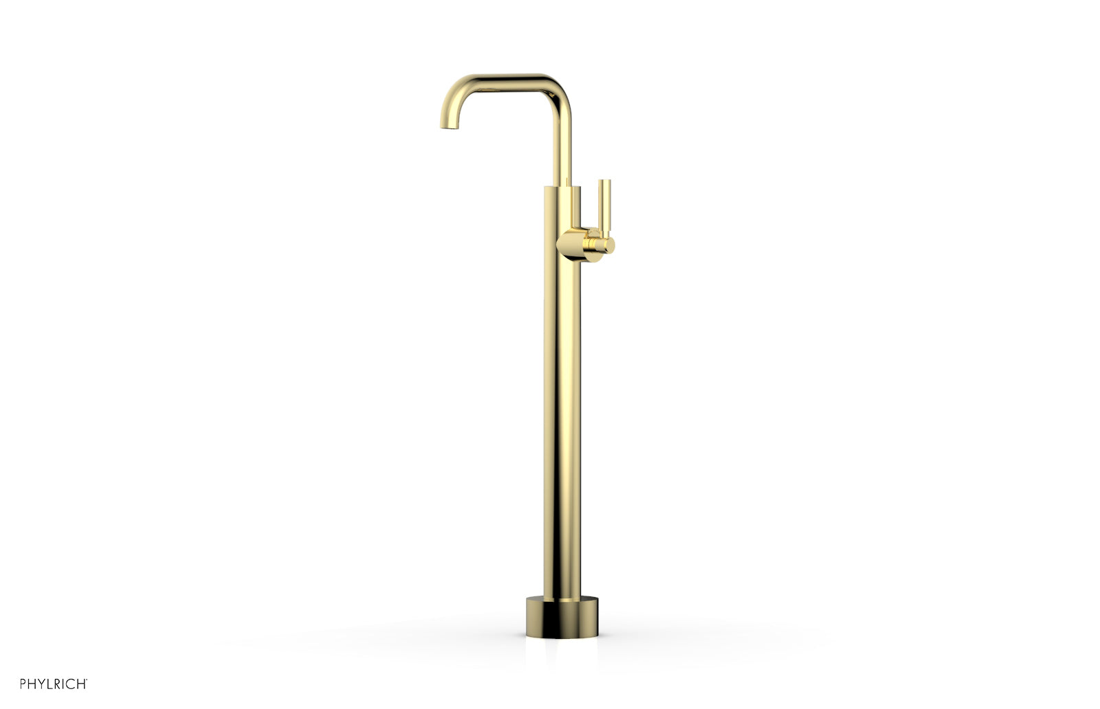 BASIC Low Floor Mount Tub Filler with Lever Handle - D130 45 04 - Durable Bathroom Faucet for Modern Showers & Bathtubs