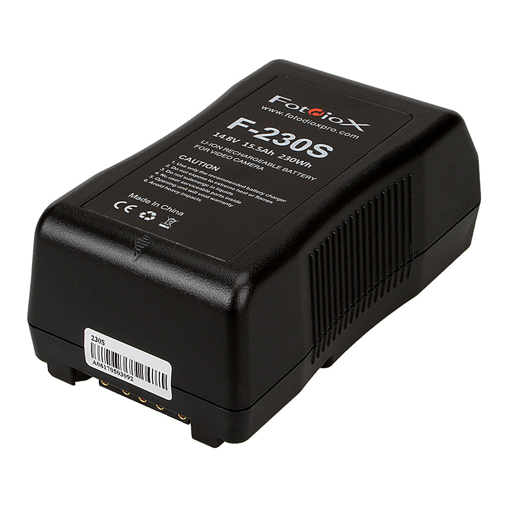 Fotodiox Dual Position 14.8V V Mount Battery Charger Kit with 2 Li-Ion Batteries - Power Supply Stand with XLR DC Output for Fotodiox Pro, FlapJack & Factor Series LED Lights - Perfect for Studio Lighting & On-Location Video Production