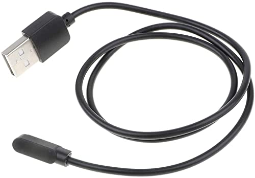 Smart Watch Charger Cable - Portable Magnetic Charging Dock with USB Cable for 4.0mm 2-Pin Devices (Black, 2-Pack) | Perfect for Travel, Home & Office Use