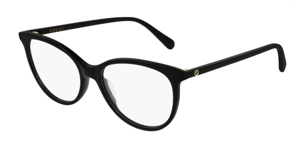 Gucci GG 0550O 005 Black Round Cat Eye Women's Eyeglasses