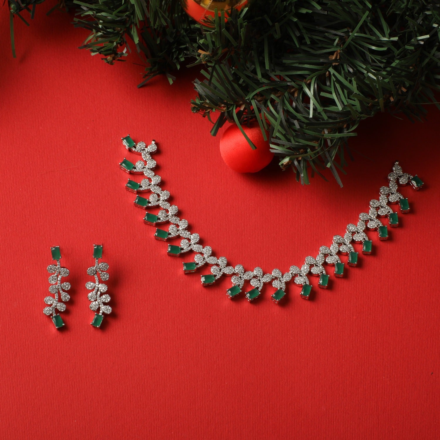 Tiye Nakshatra Cubic Zirconia Necklace Set - Elegant CZ Jewelry for Women, Perfect for Weddings, Parties & Special Occasions