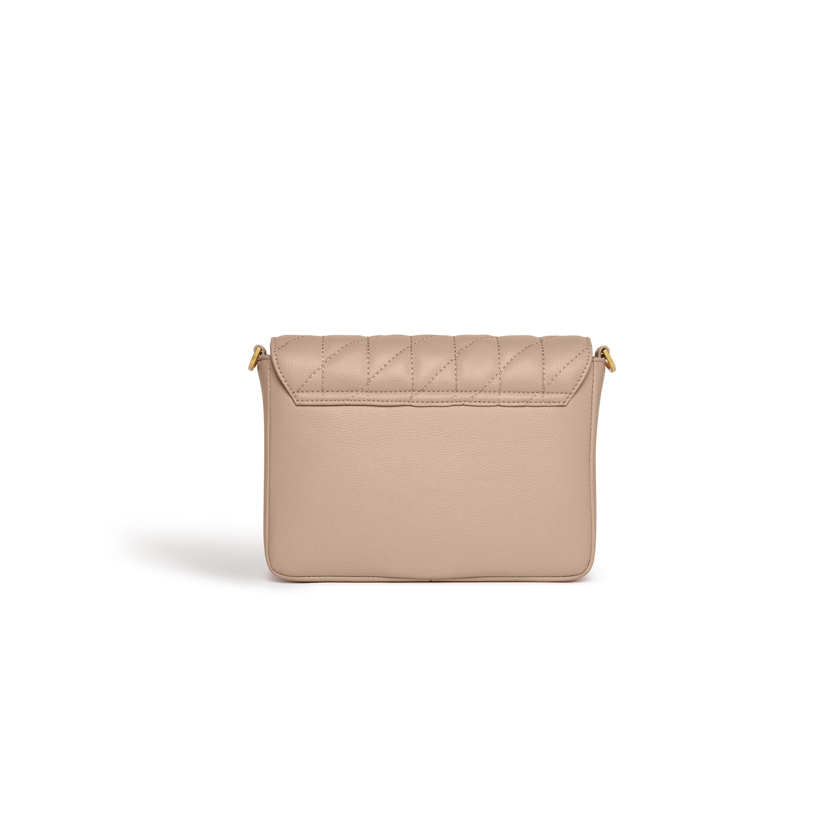 Vegan Leather Shoulder Bag for Women - Iris Crossbody Purse in Beige | Stylish & Eco-Friendly Handbag for Work, Travel & Everyday Use