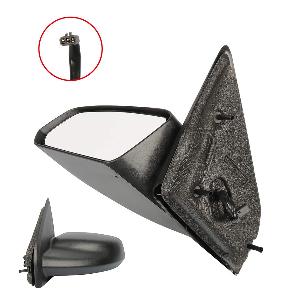 SCITOO Left Side View Mirror Replacement for 2003-2007 Saturn ION - Power Non-Folding Driver Side Exterior Mirror (Black, GM1320267) - Perfect for Parking Assistance and Blind Spot Visibility