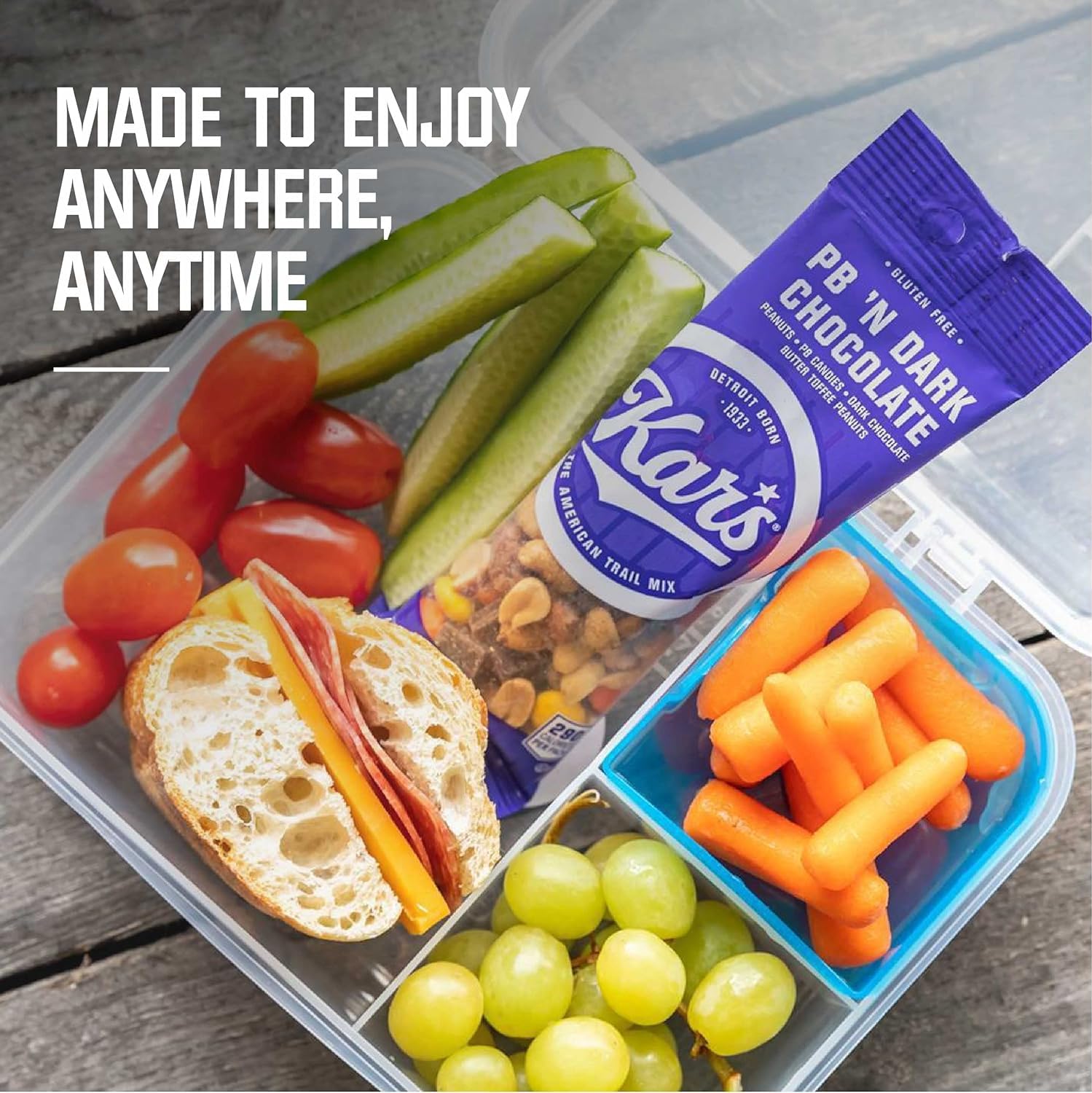 ONDAGO Snack Pack - Kars Nuts Peanut Butter & Dark Chocolate Trail Mix – 1.25 oz Individual Packs (12 Count) – Gluten-Free, Non-GMO, Healthy Snacks for Hiking, Camping & Office Break – Perfect On-The-Go Energy Boost