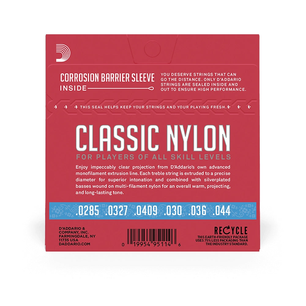 D'Addario EJ27H Hard Tension Nylon Classical Guitar Strings - Premium Sound for Professional & Student Guitarists - Perfect for Concerts, Practice & Studio Recording