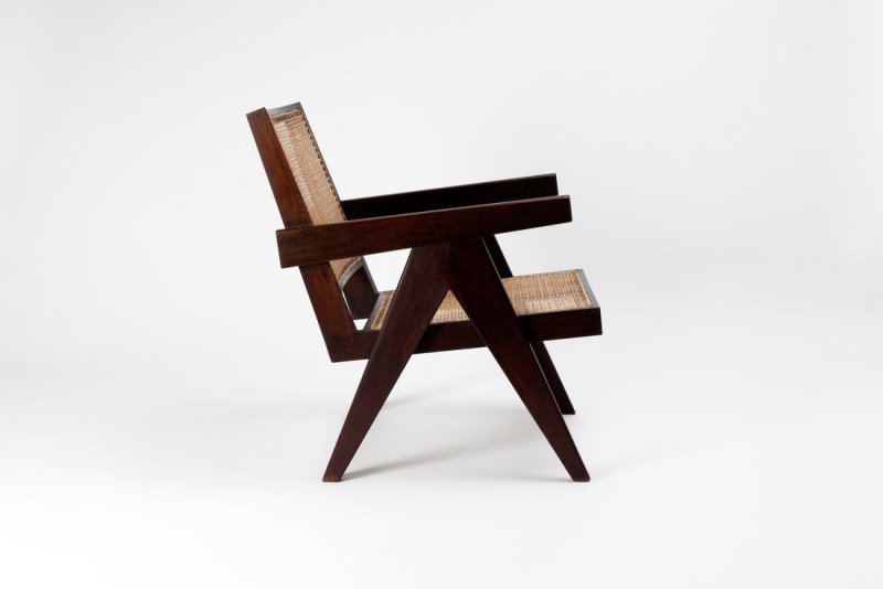 Handmade Designer A-Shaped Pierre Jeanneret 1955 Cane Office Chair - Mid-Century Modern Furniture for Home Office, Living Room & Workspace