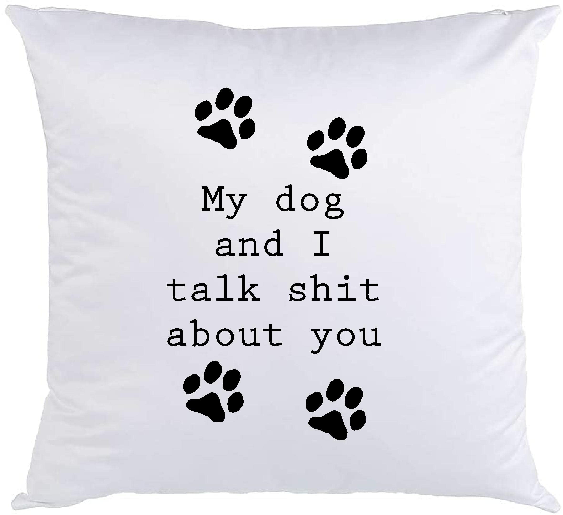 Funny Cute Dog Paw Prints Decorative Throw Pillow Cover - Perfect Gift for Dog Lovers, Square Cushion Case for Sofa, Bed, Tent & Outdoor Decor