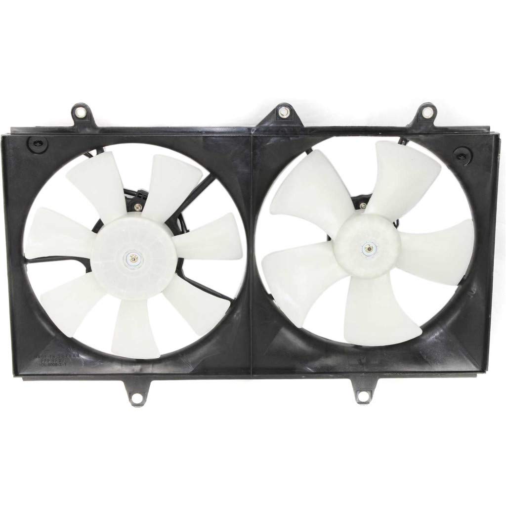 1998-2002 Toyota Corolla Radiator Cooling Fan Replacement - Dual Fan Assembly OEM# TO3110106 167110D010 - Perfect for Engine Overheating Prevention & Summer Driving