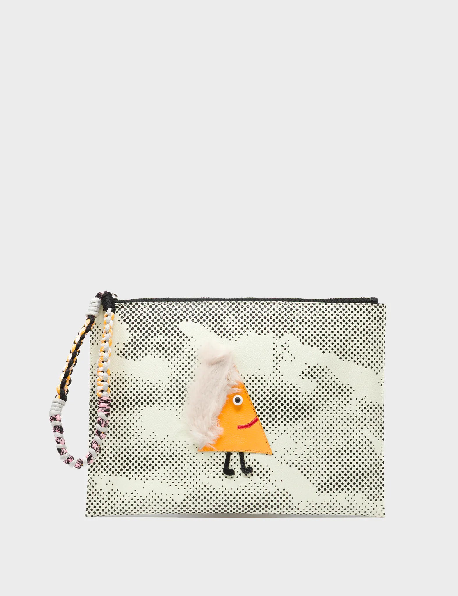Fidelio Almond Leather Pouch with Peaky Keeper Applique - Premium Leather Wallet for Men & Women - Perfect for Travel, Daily Use and Gift Giving