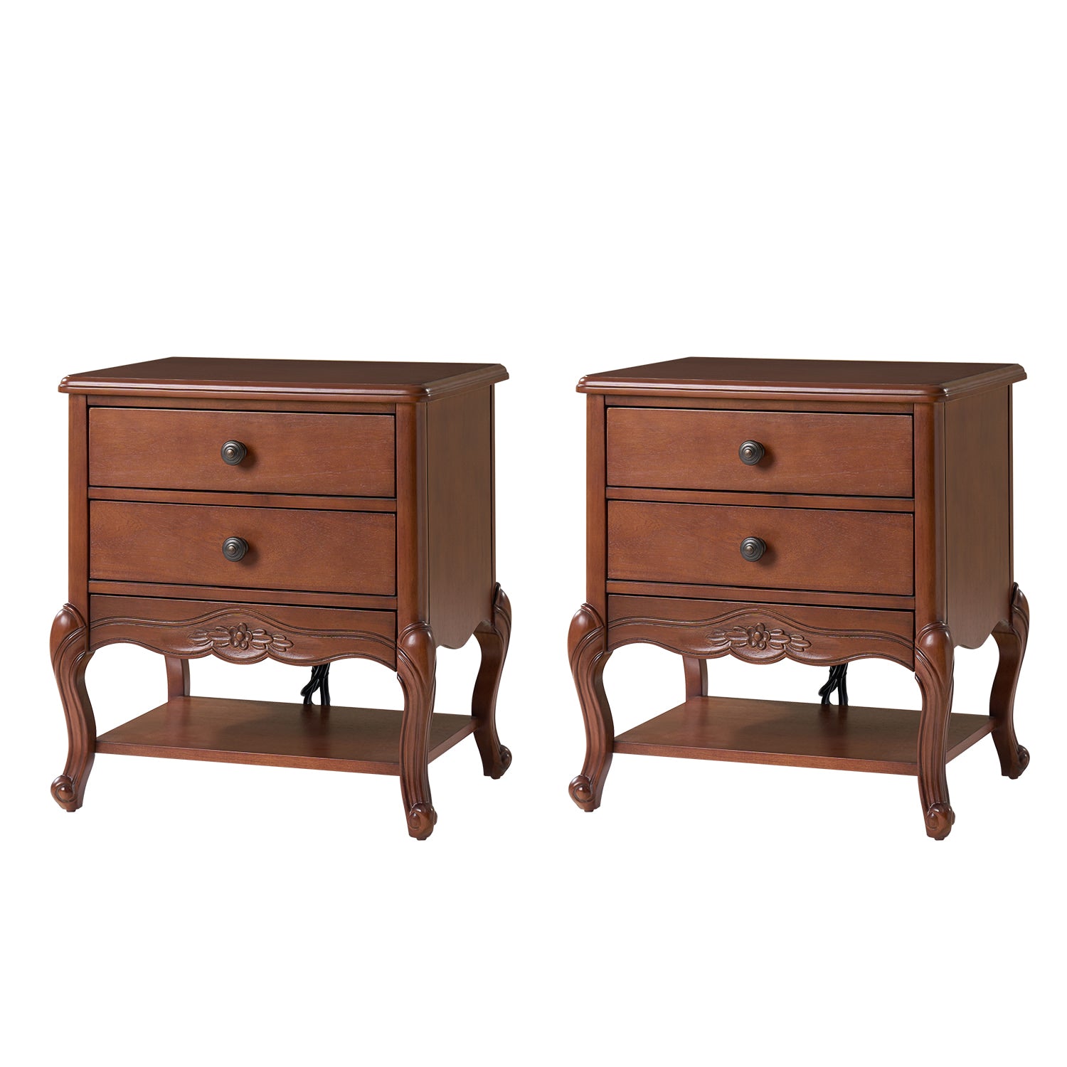 Nina Modern Nightstand with Hidden Drawer - Fully Assembled Bedside Table for Bedroom, Living Room & Office - Traditional Exquisite Design (Optional Types Available)