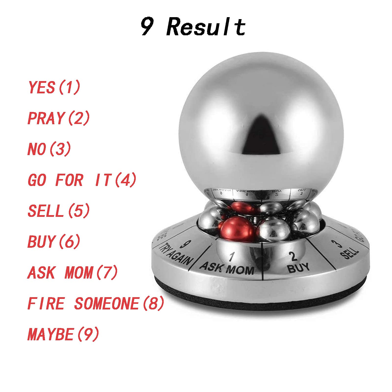 Premium Metal Stress Relief Ball - Anti-Anxiety Fidget Toy for Office & Home, Desk Decor Gift for Adults - Perfect for Focus, Relaxation & ADHD Relief
