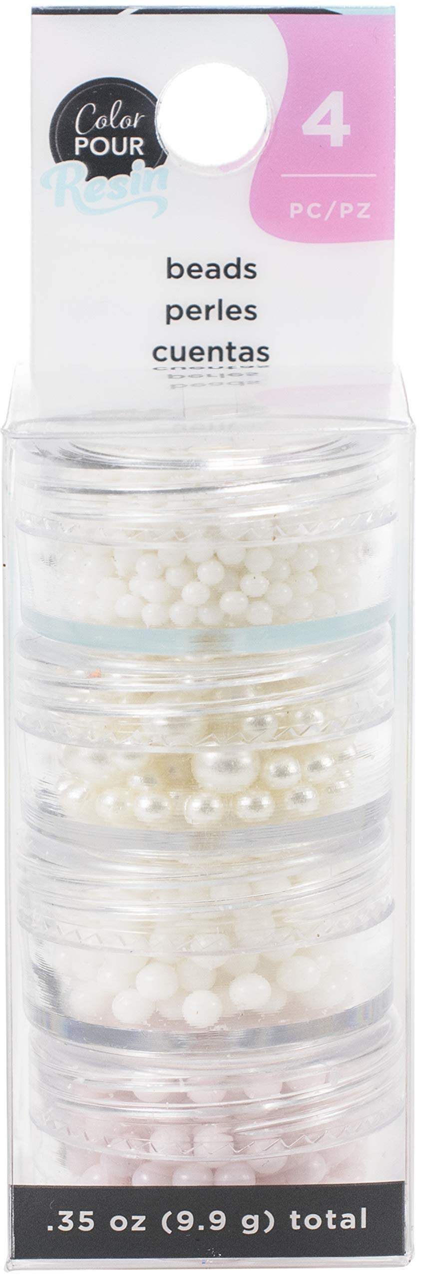 Colorful AMERICAN CRAFTS Pour Beads - 4/Pkg for DIY Jewelry Making, Scrapbooking & Home Decor Projects