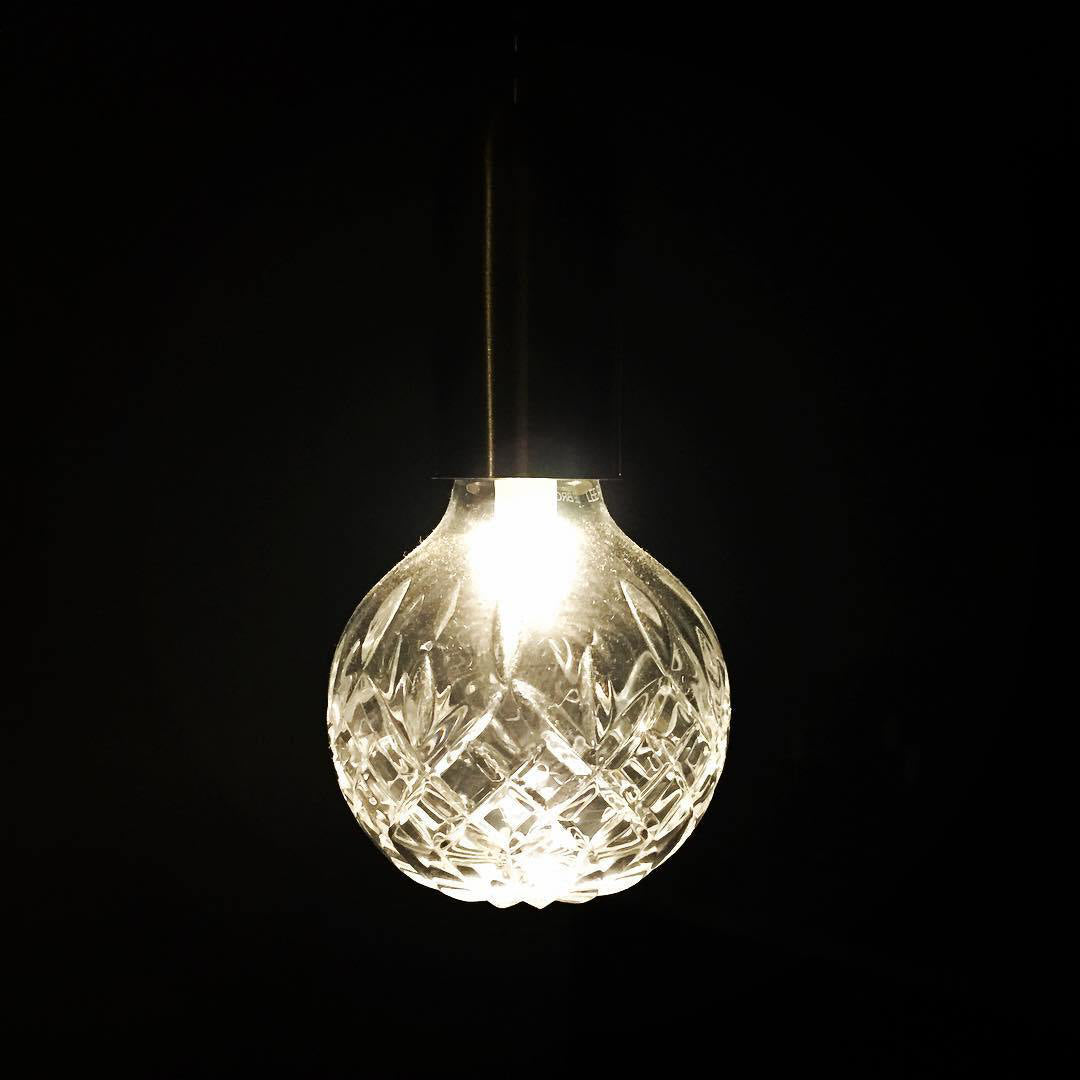Crystal Bulb Pendant Light - Elegant Glass Ceiling Lighting Fixture for Dining Room, Kitchen Island & Bedroom Decor