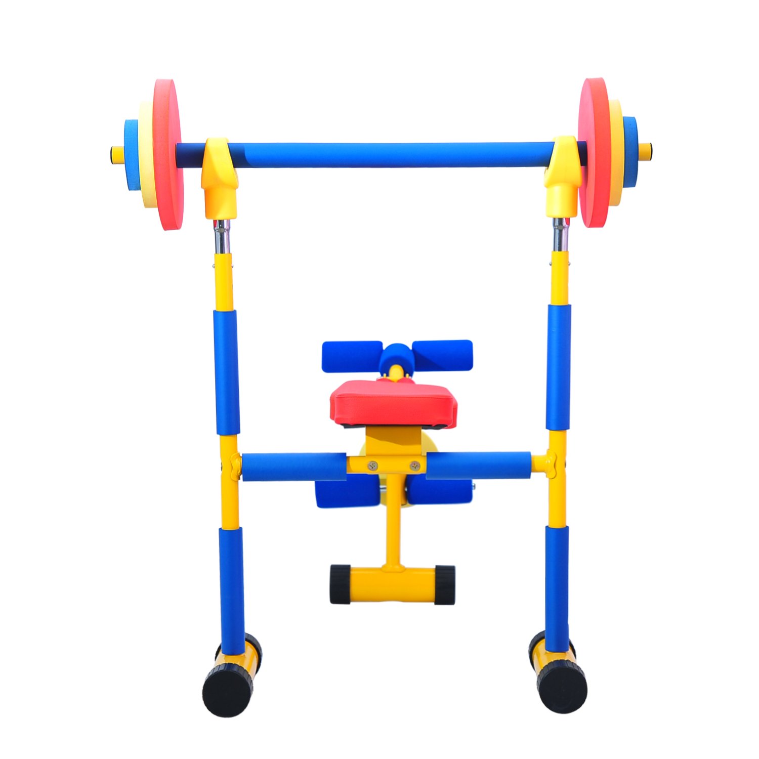 Kinbor Kids Weight Bench - Adjustable Strength Training Equipment for Children, Perfect for Home Gym & Birthday Gifts | Ideal for Kids Fitness, Strength Building & Safe Workouts