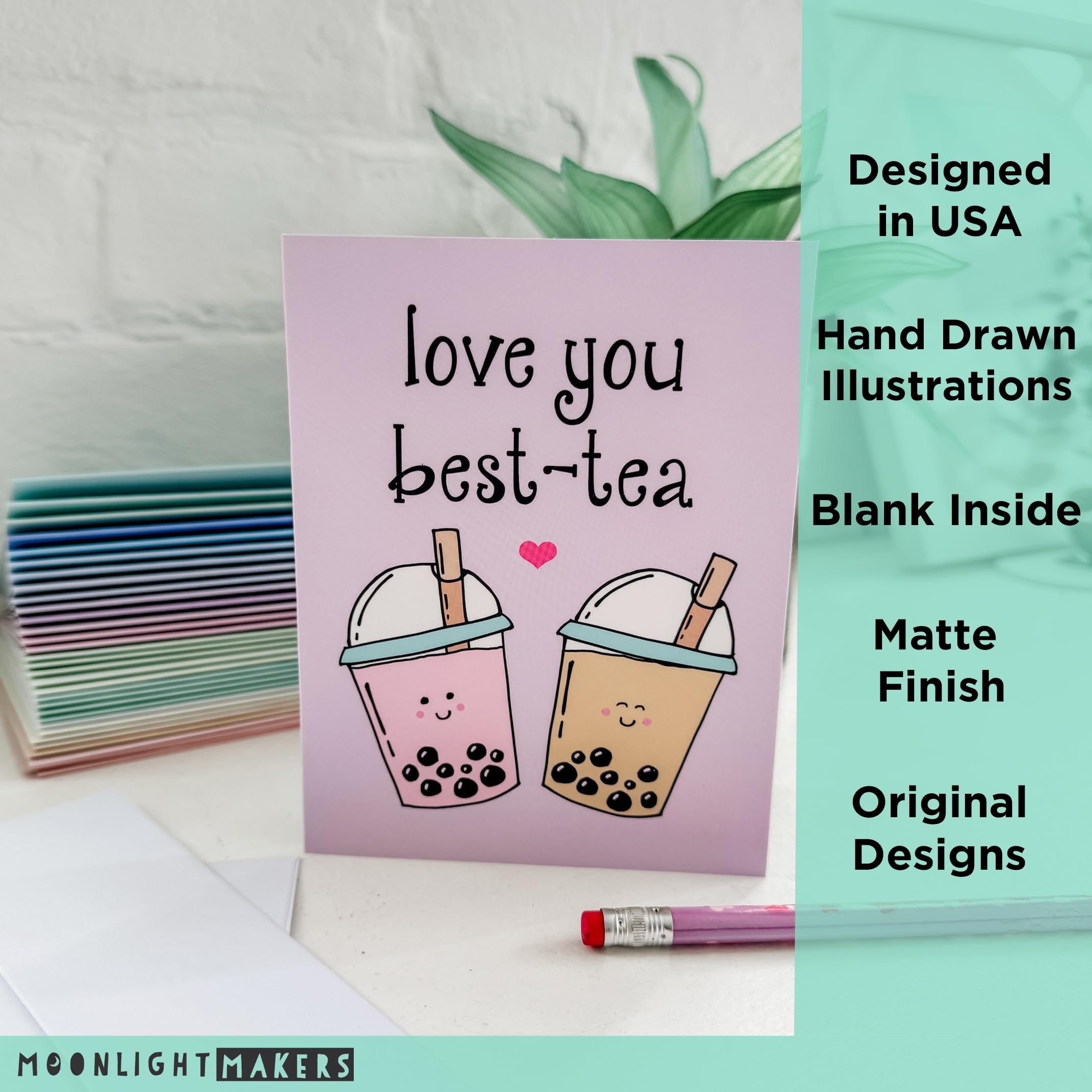 I'm Sorry This Sucks (Succulents) Greeting Card - Encouragement & Sympathy Card with Blank Inside - Cute Card with Envelope for Condolences, Get Well Soon, or Tough Times