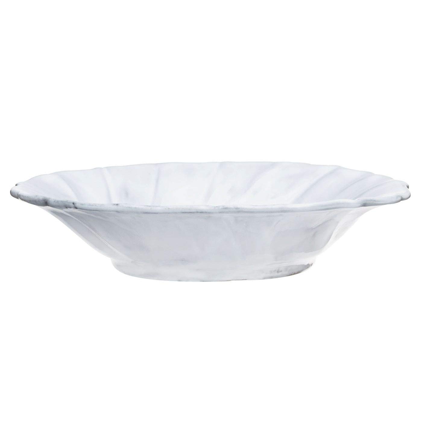 Vietri Incanto White Ruffle Pasta Bowl - 9.75