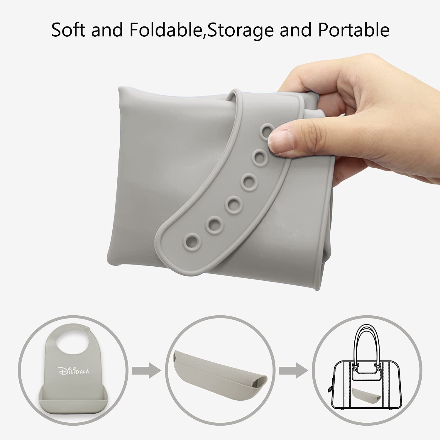 DEBON Adult Silicone Bibs - Reusable Waterproof & Washable Drool & Crumb Catcher - Clothing Protector for Elderly, Disabled & Patients - Perfect for Mealtime, Nursing Care & Daily Use