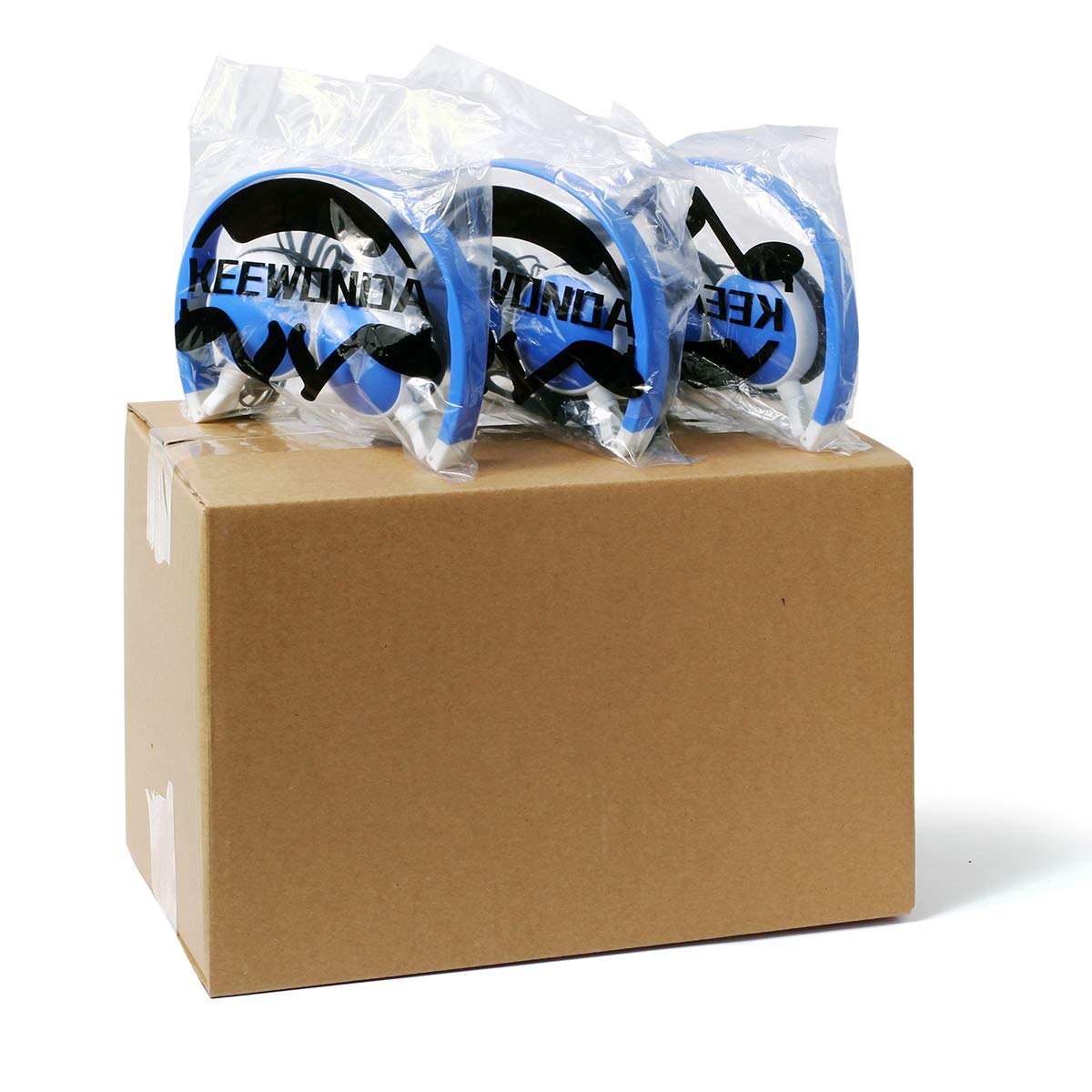 Bulk 10 Pack KW-X10 Foldable Kids Headphones for Classroom, School & Computer Lab - Durable Earbuds for Students, Library, Hospital, Museum, Testing Center & Hotel Use - Wholesale Headphones in Bulk for Education & Public Spaces