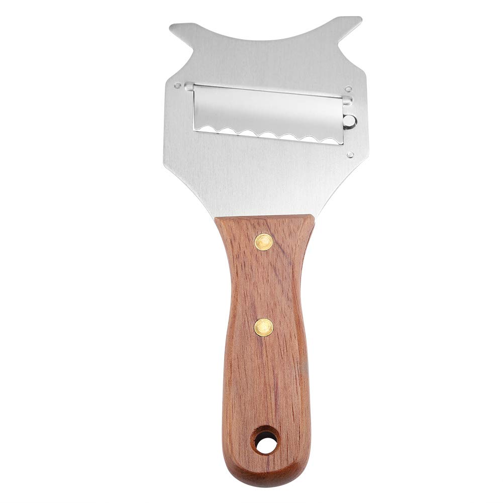 Premium Stainless Steel Truffle Slicer with Adjustable Blade & Wood Handle - Professional Cheese, Chocolate, Mushroom Shaver Cutter - Ideal for Home Kitchen, Gourmet Cooking & Food Presentation