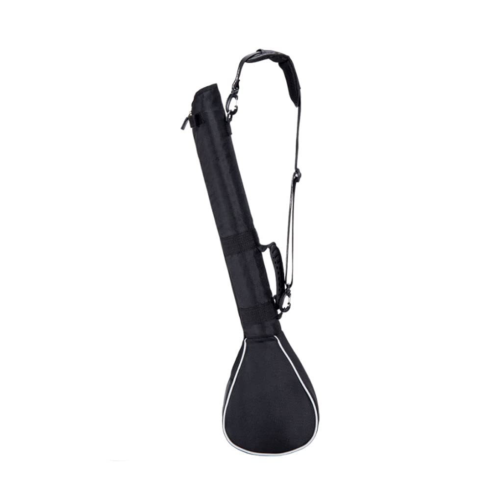 Premium Lightweight Foldable Golf Bag - Travel & Driving Range Training Case for Men & Women - Holds 2-3 Clubs with Stand (Black+Silver) | Perfect for Practice, Travel & Gifts