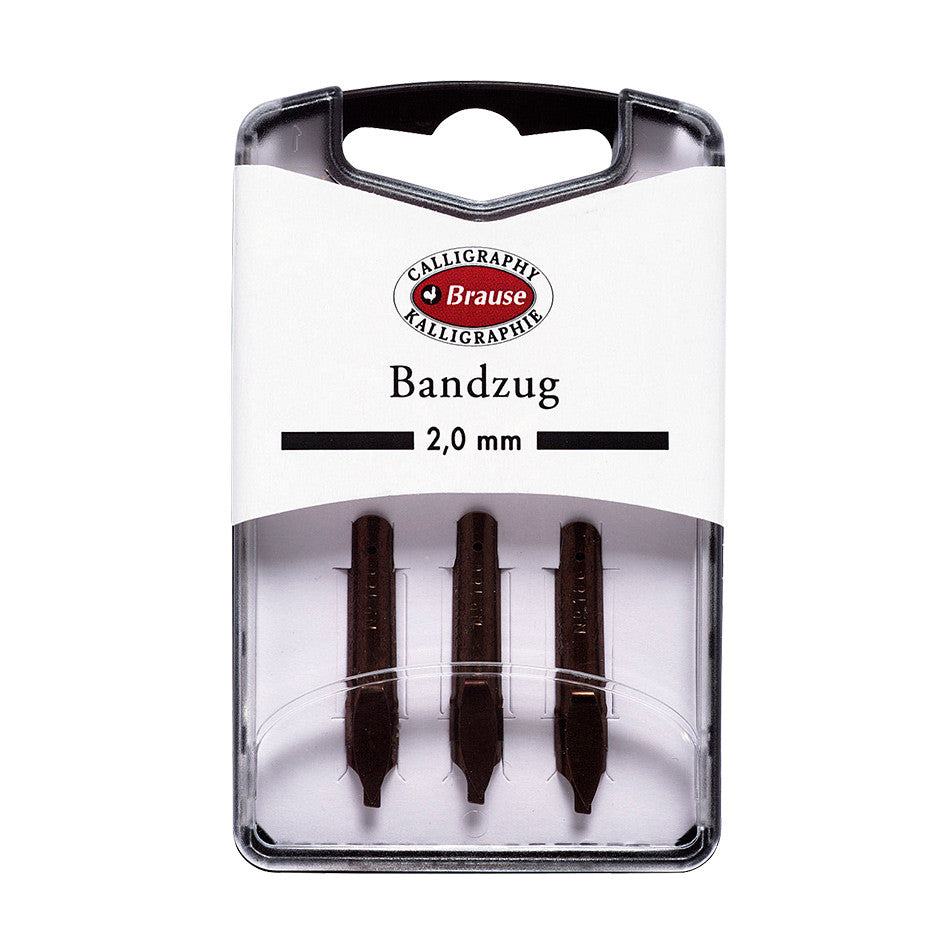 Brause Nibs Set of 3 Bandzug (Angled Square Cut) - Premium Calligraphy Pen Nibs for Artists & Lettering - Perfect for Wedding Invitations, Hand Lettering & Art Projects
