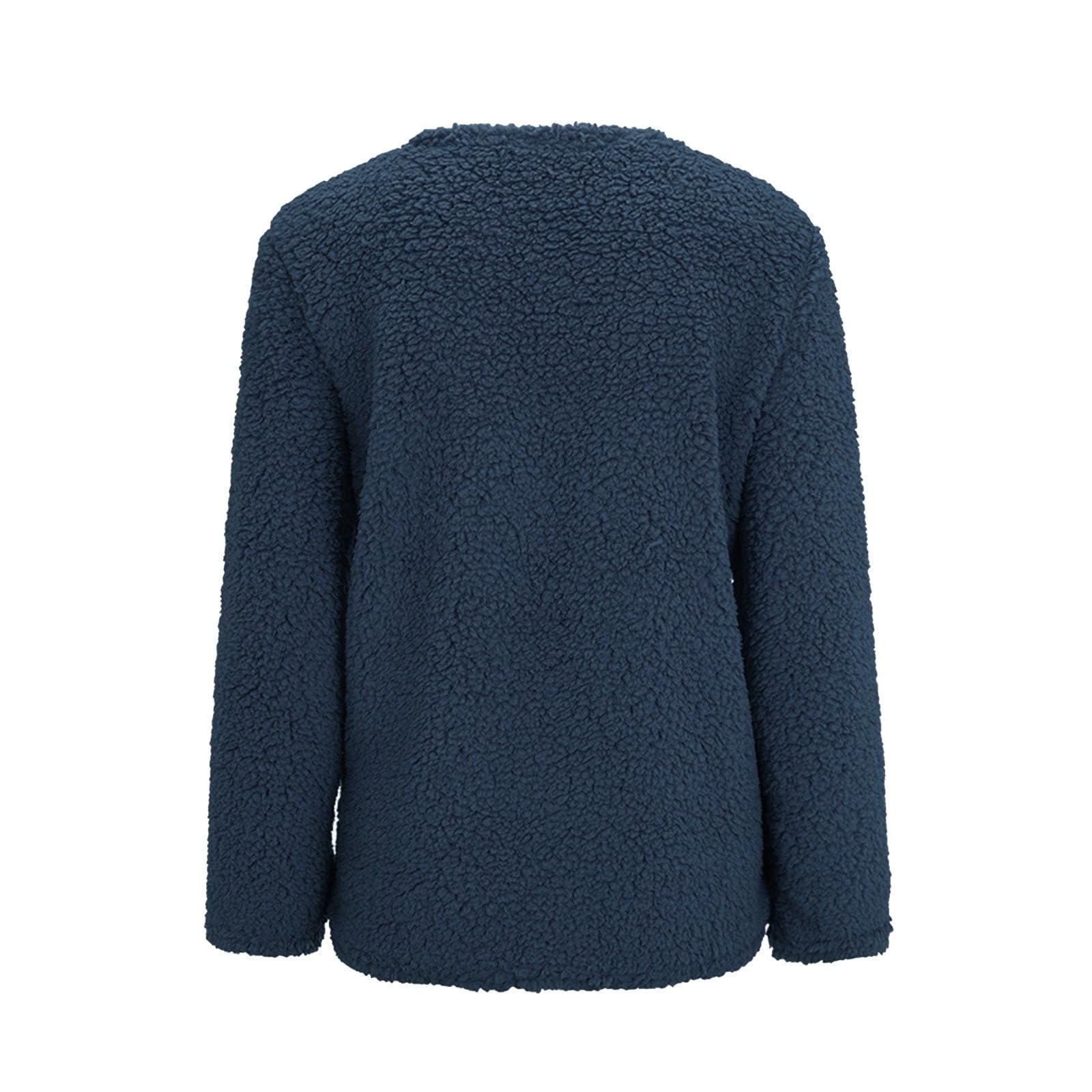2024 Women's Winter Fleece Jacket - Soft Fuzzy Sherpa Cardigan with Open Front | Warm Cozy Casual Coat for Outdoor Activities, Travel & Daily Wear