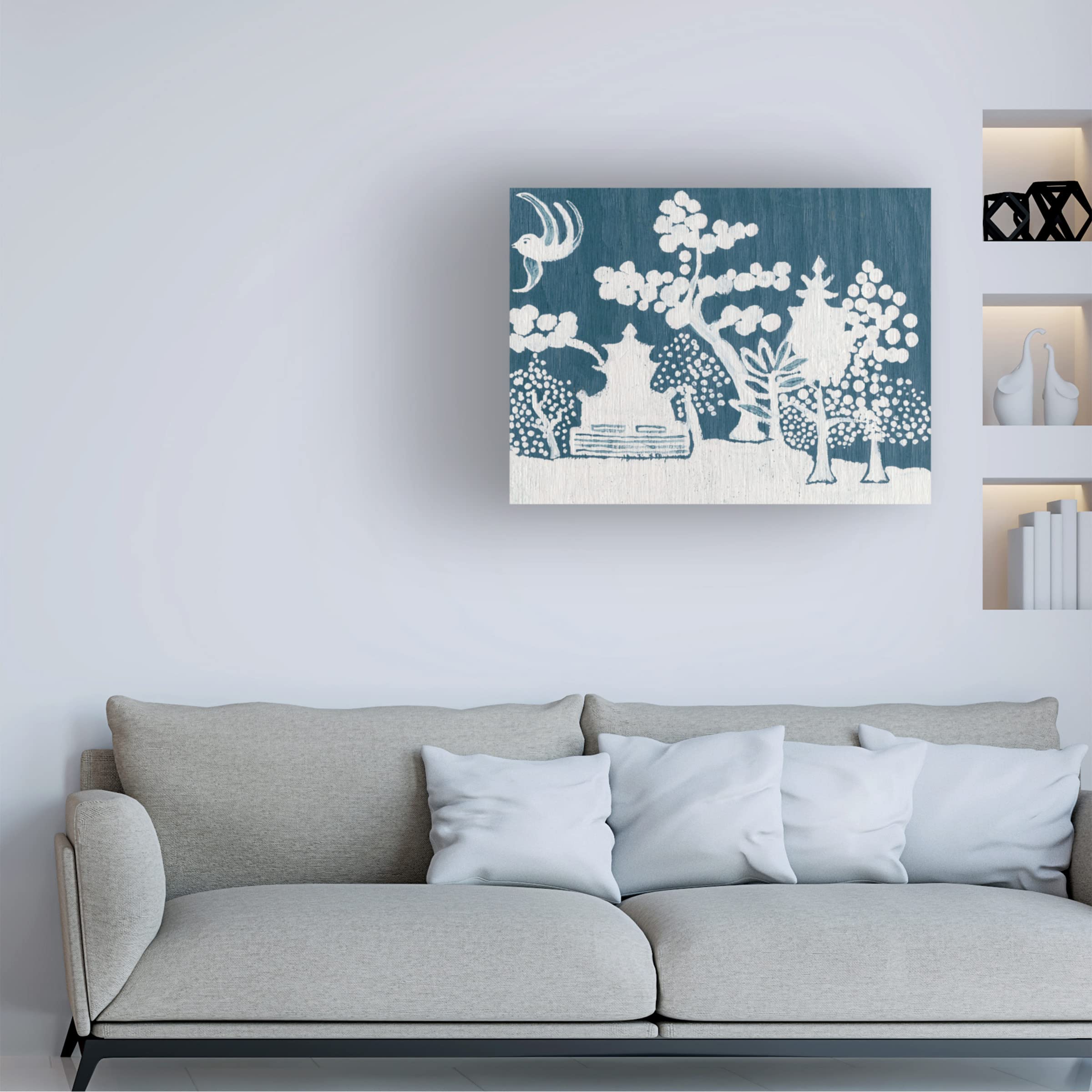 Trademark Fine Art 'Tea Room II' Canvas Wall Art Print by Alicia Ludwig - Elegant Home Decor for Living Room, Bedroom & Office