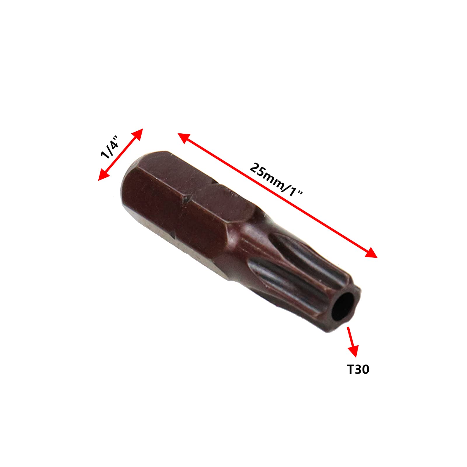 Premium T30 Torx Bit Set - 24pcs Magnetic Security Torx Screwdriver Bits with 1/4