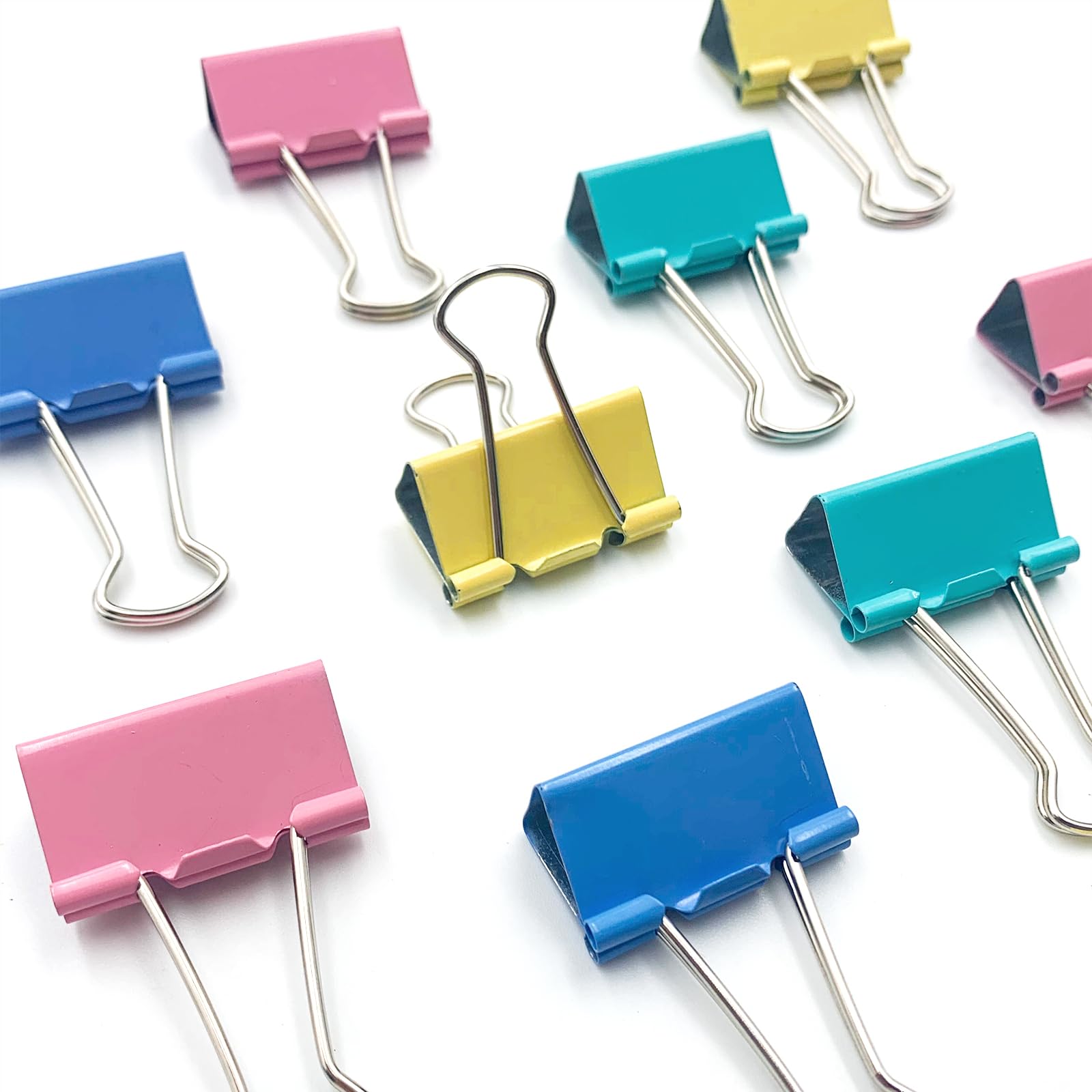 Medium Binder Clips 25-Pack - 1.25 Inch Colorful Steel Paper Clamps for Office, School & Home Organization | Durable Tempered Metal Clips for Documents, Crafts & Bulletin Boards | Perfect for Filing, Art Projects & Office Supplies